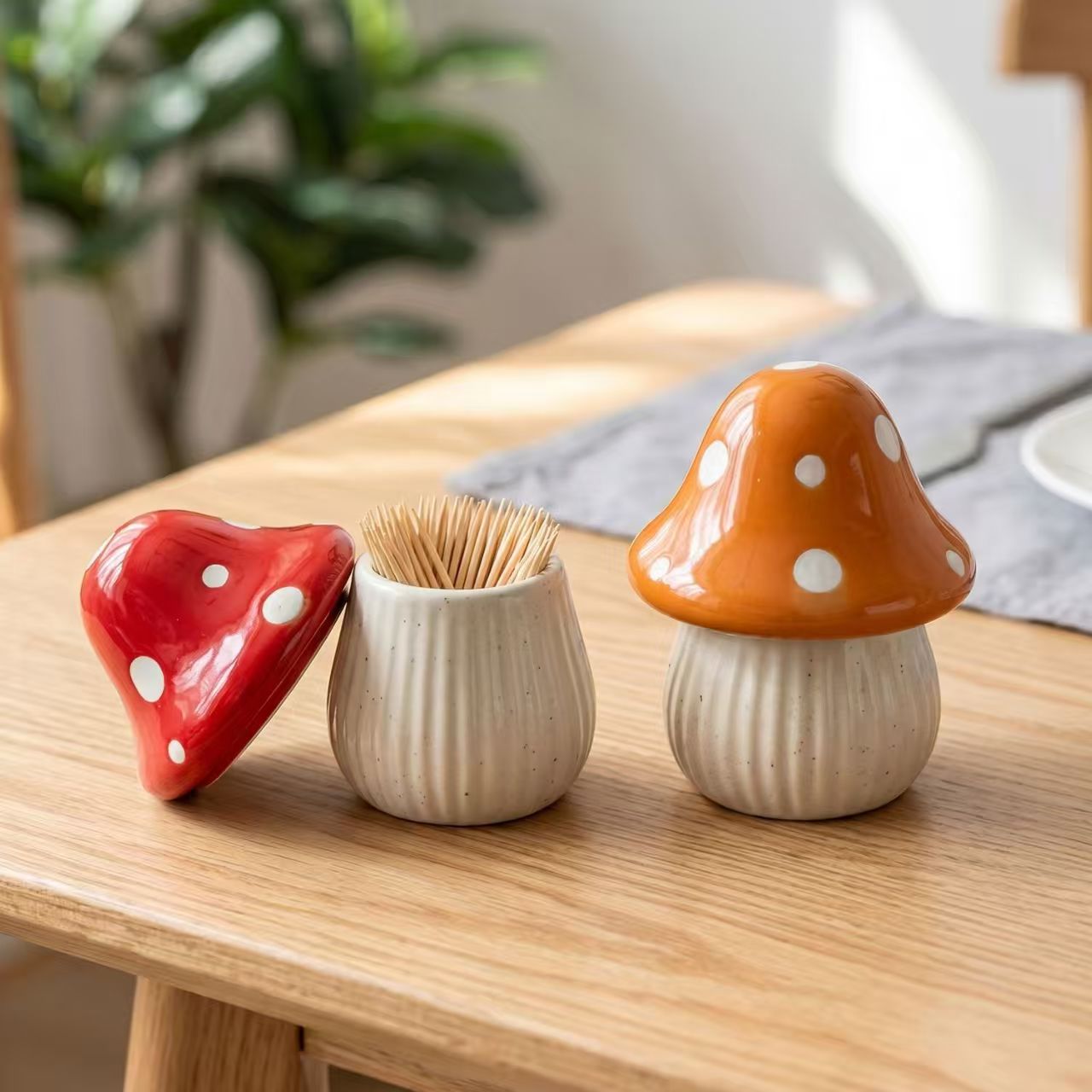 Home Decor Organizer - Pot de rangement en céramique motif
