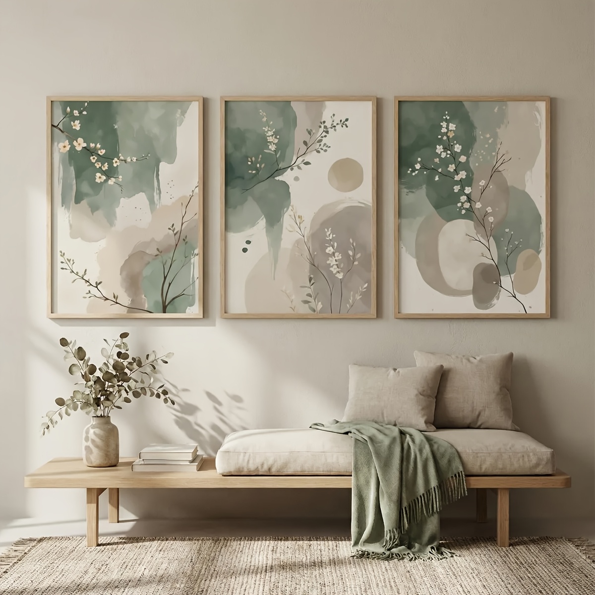 Home Decor Design Interior - Lot de 3 tableaux muraux en