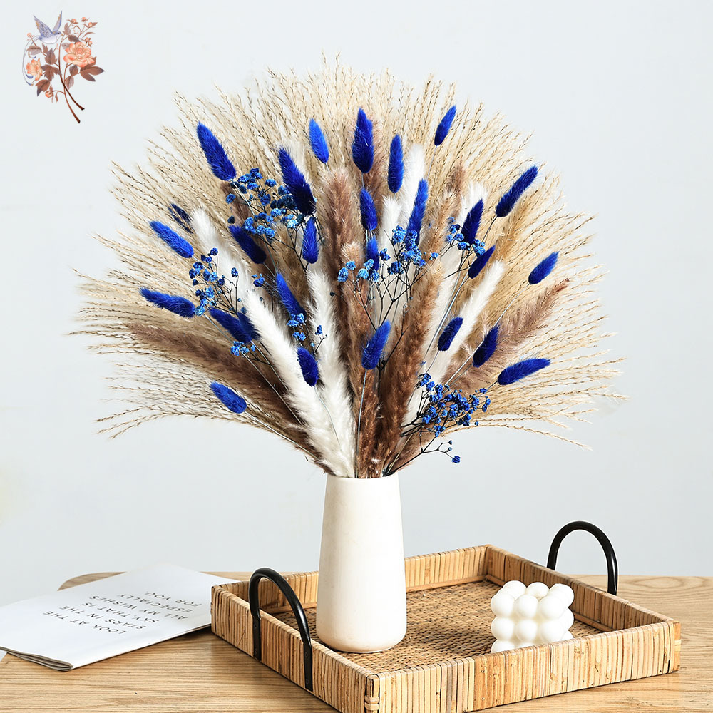 Home Decor Design Interior - Queue de lapin moelleuse bleue à