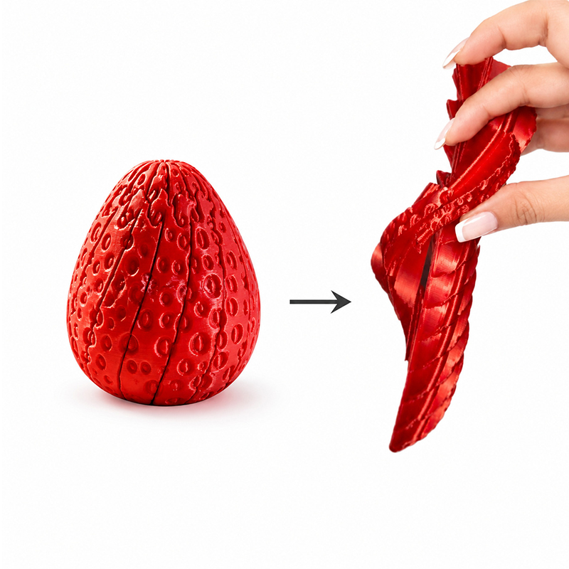 Home Decor Modern Organic - Œuf en forme de fraise torsadée