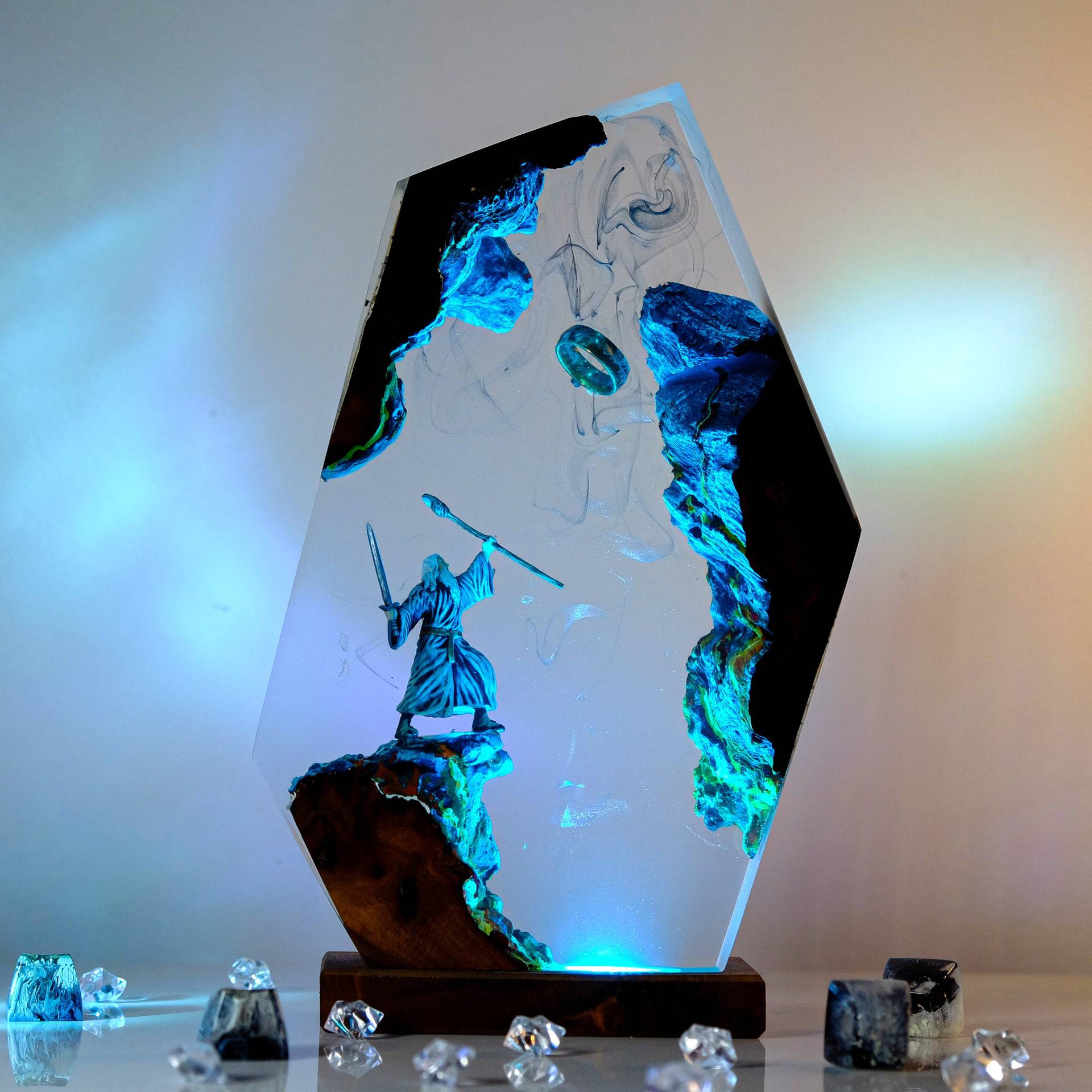 Home Decor Product - Lampe de table en résine Scène