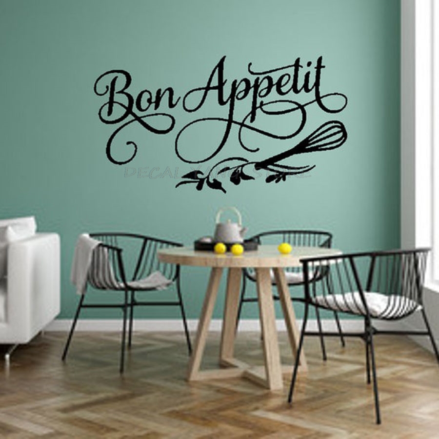 Home Decor Vinyl Flooring - Bon appétit mur décalcomanie salle à