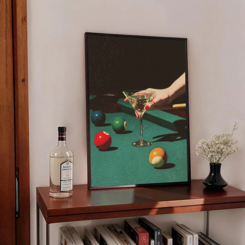 1 affiche vintage de billard,  - Home Decor Design Interior avis et prix