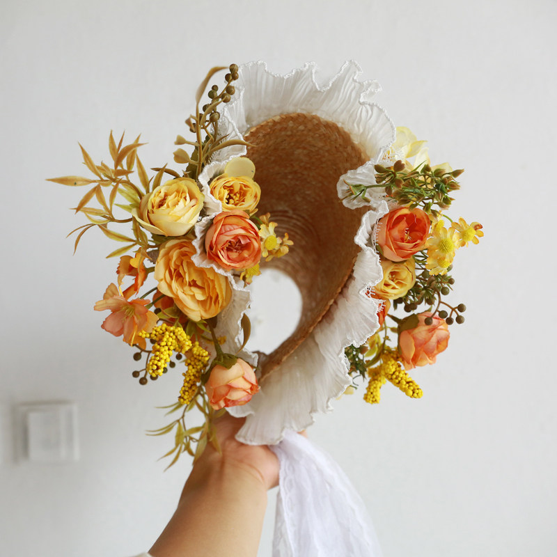 Chapeau de paille à fleurs adh - Home Decor Location avis et prix