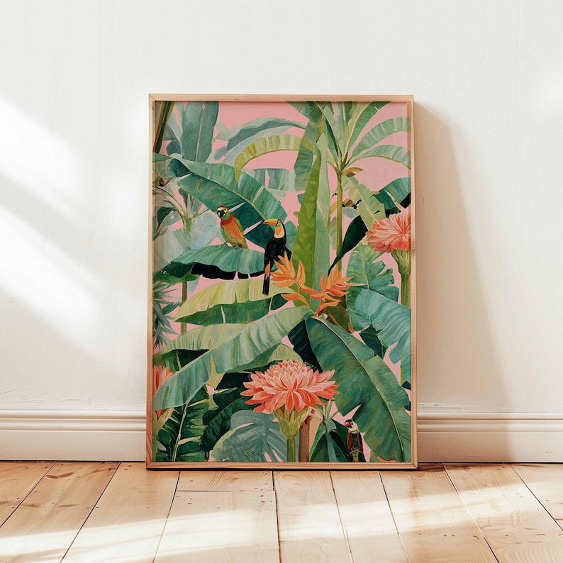 Affiche en toile tropicale rét - Home Decor Design Interior avis et prix
