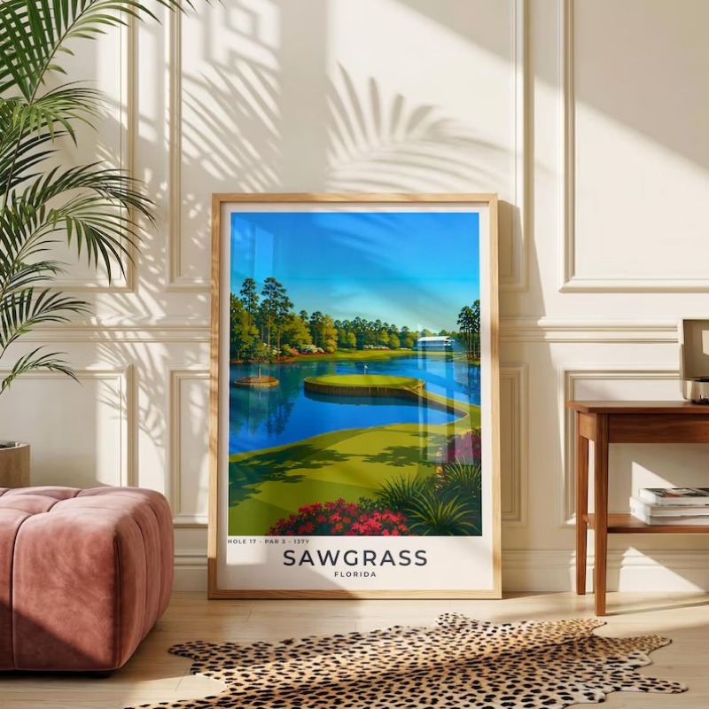 Affiche de paysage de golf mod - Home Decor Location avis et prix