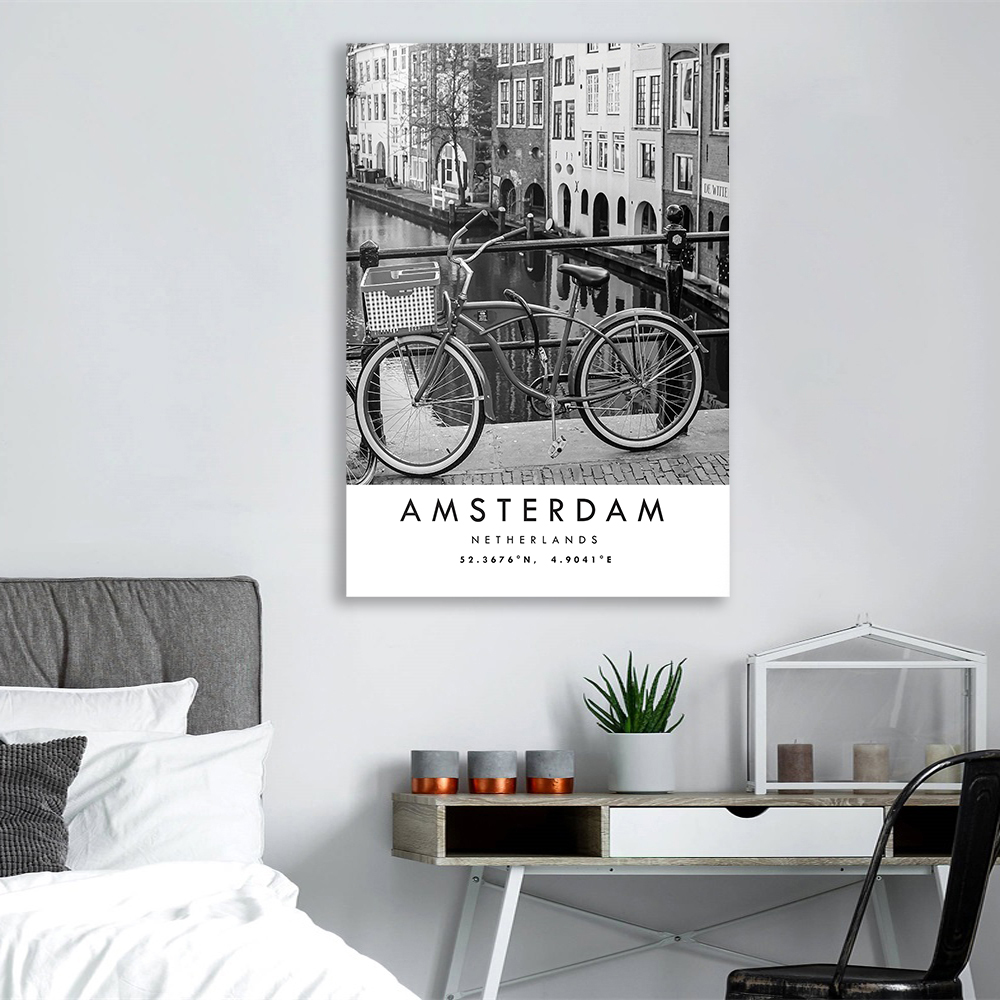 Affiche de voyage d'Amsterdam, - Home Decor Netherlands avis et prix
