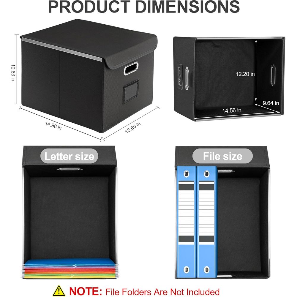 Boîte à dossiers pliable avec  - Home Decor Organizer avis et prix