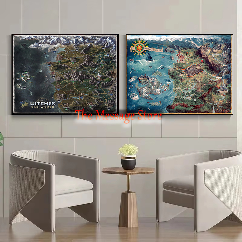 Carte du monde Witcher, locali - Home Decor Location avis et prix