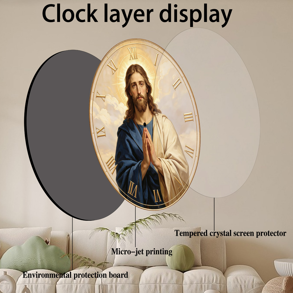 1 pièce Horloge murale en bois - Home Decor Location avis et prix