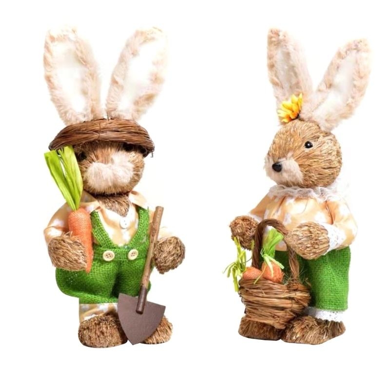 Décorations lapin en paille, a - Home Decor Modern Organic avis et prix