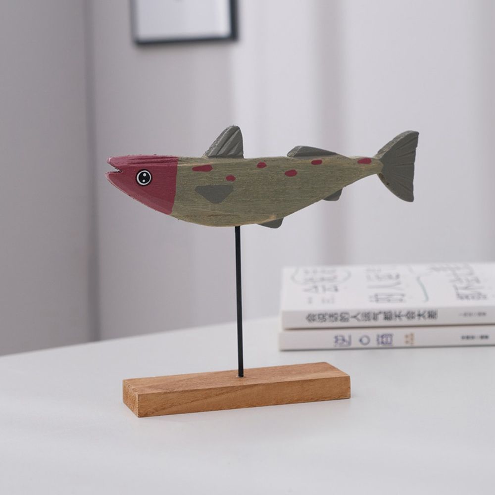 Statue de poisson en bois colo - Home Decor Modern Organic avis et prix