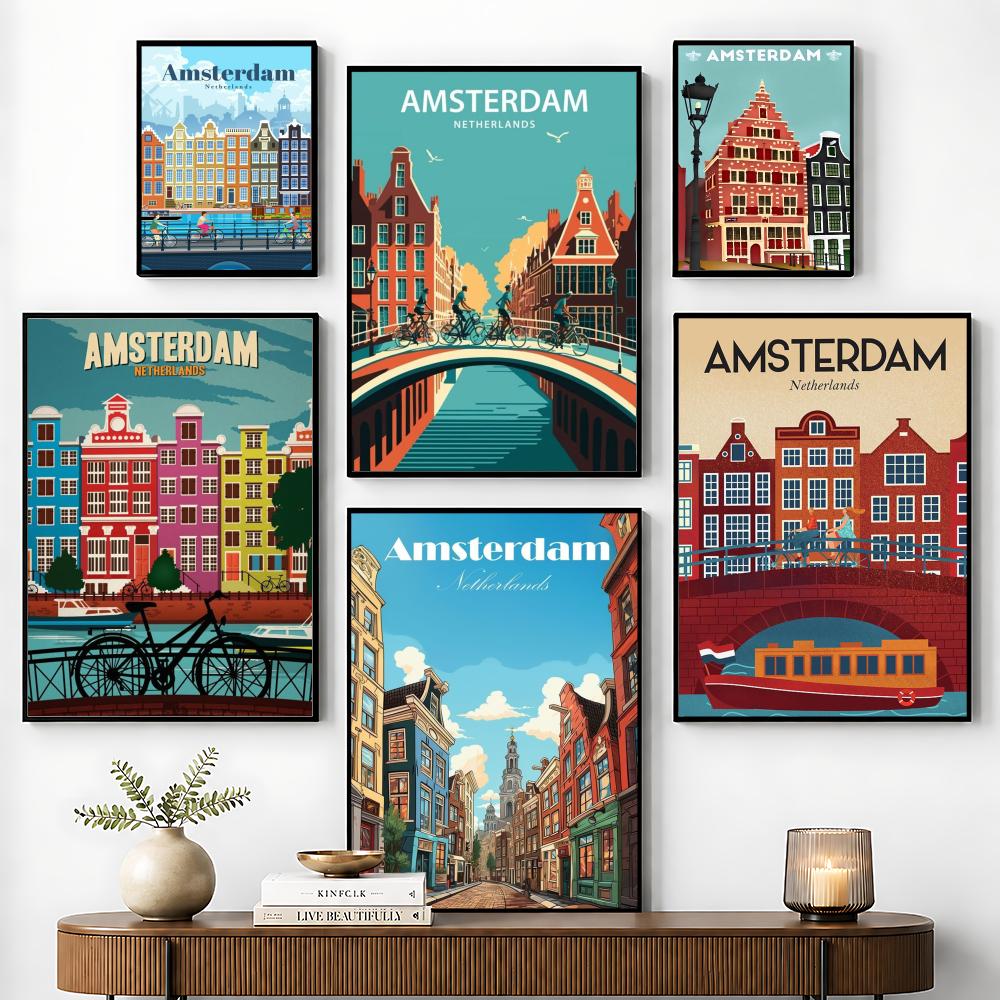 Affiche autocollante Amsterdam - Home Decor Netherlands avis et prix