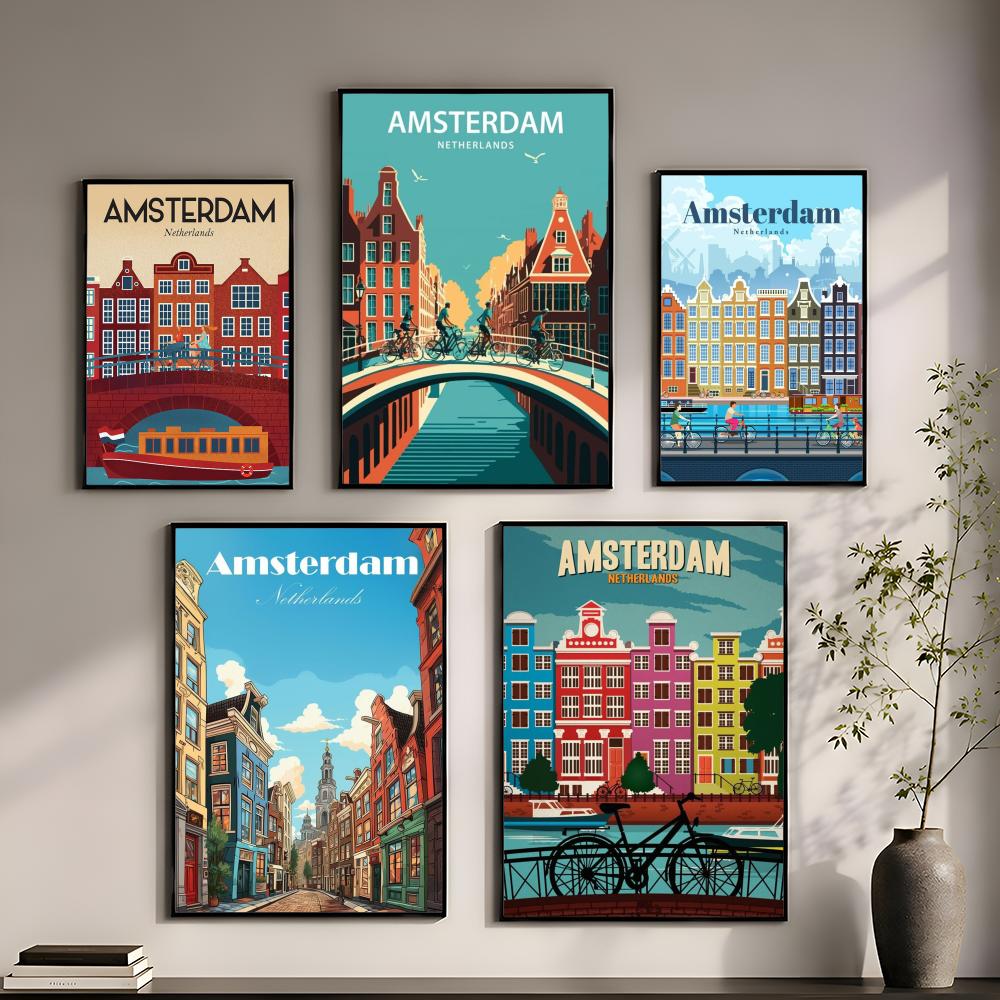 Affiche autocollante Amsterdam - Home Decor Netherlands avis et prix