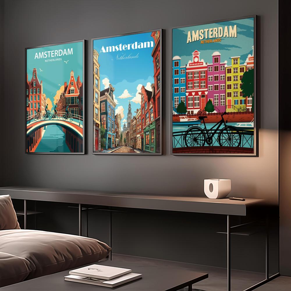 Affiche autocollante Amsterdam - Home Decor Netherlands avis et prix