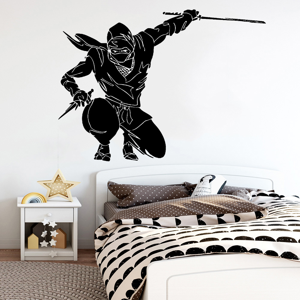 Autocollant mural Ninja guerri - Home Decor Vinyl Flooring avis et prix