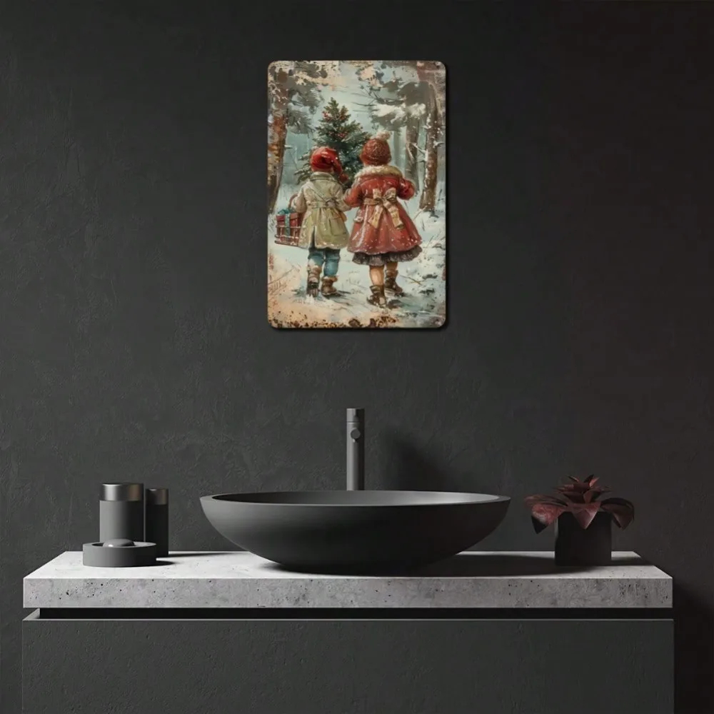 Panneau métallique de Noël vin - Home Decor Location avis et prix