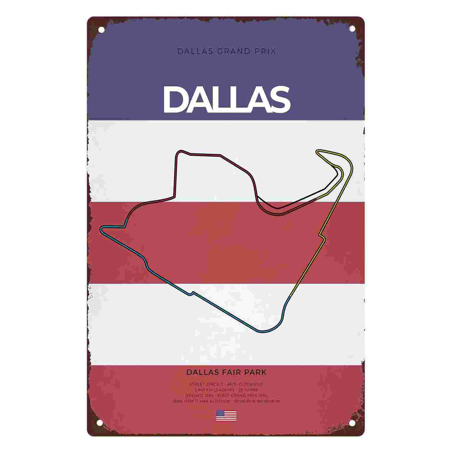 Affiche murale vintage 2D plat - Home Decor Dallas avis et prix