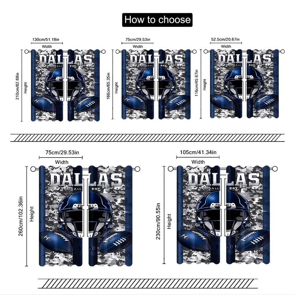 Rideaux de porte de Football D - Home Decor Dallas avis et prix