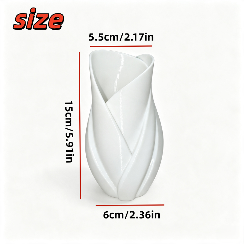 Petit vase blanc mat en forme  - Home Decor Location avis et prix