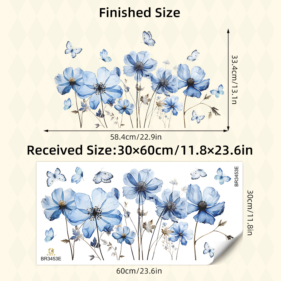 Autocollant mural papillon ble - Home Decor Vinyl Flooring avis et prix