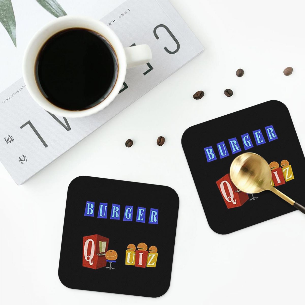 Burger Quiz – sous-verres avec - Home Decor Quiz avis et prix