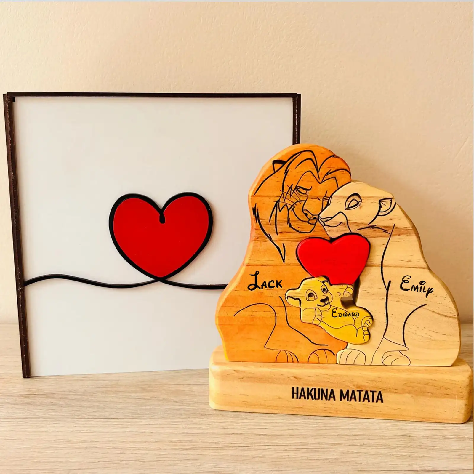 Puzzle en bois personnalisé av - Home Decor Modern Organic avis et prix